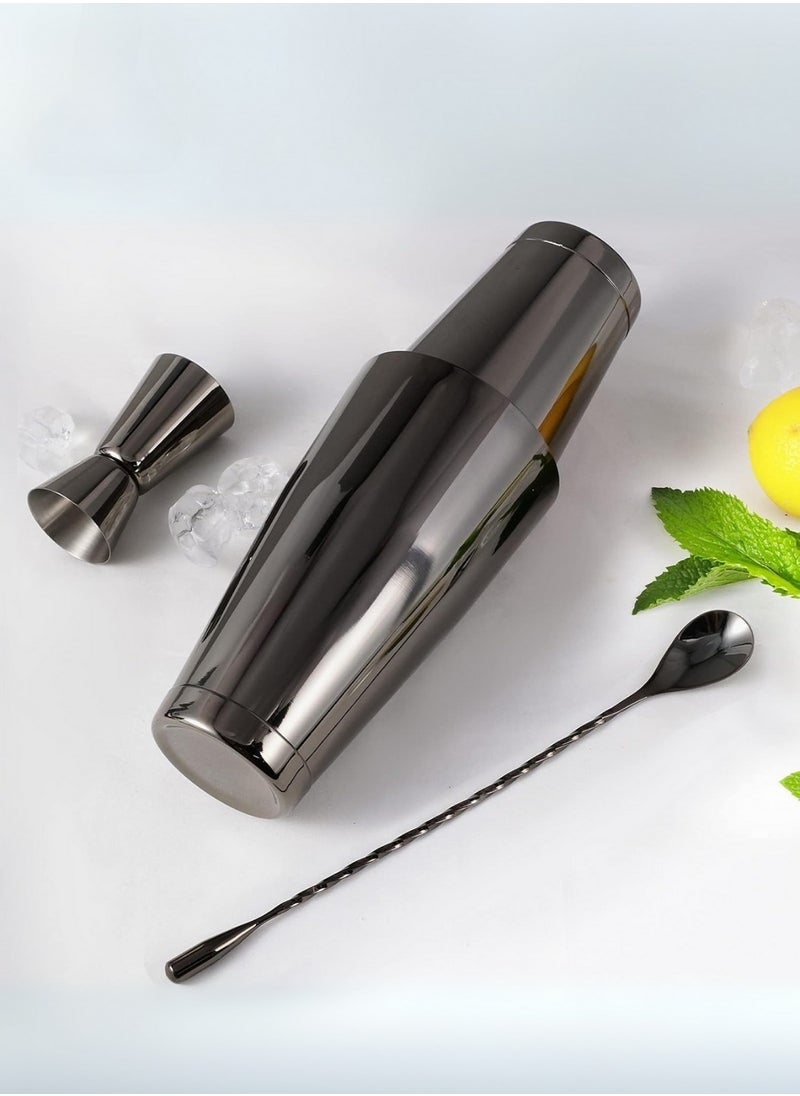 Vosco 3 Piece Boston Cocktail Shaker Set – Stainless Steel Professional Mixer for Home and Bar Use  - Image 2