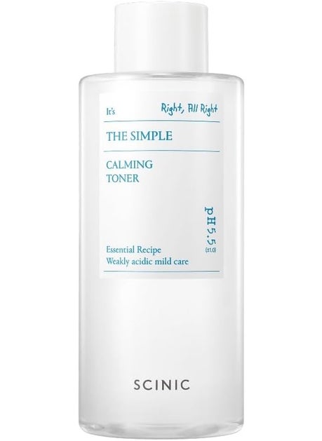 SCINIC SCINIC The Simple Calming Toner 101 fl oz 300ml  Vegan Face Astringent for Sensitive and Irritated Skin  Fresh Watery Texture  PHBalanced Mild Toner  Korean Skincare 