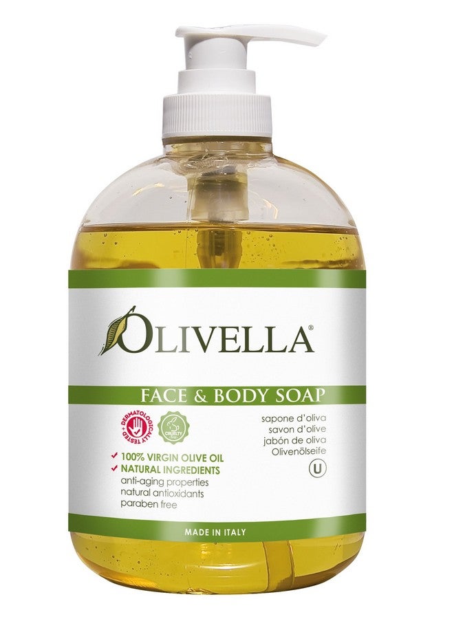 Olivella Face and Body Soap Made from Italian Virgin Olive Oil, Net 16.9 Fl. Oz.
