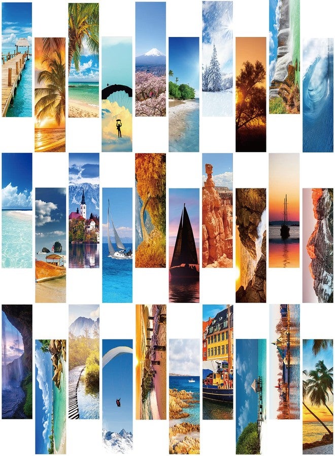 Chinco 120 Pieces Adventure Cool Bookmarks for Men 60 Design Adventure Themed Book Markers Bulk for Adults Landscape Set for Boys Students Classroom Gift from Teacher - Image 4