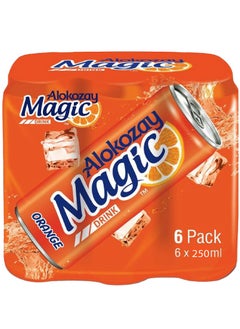 Alokozay Magic Regular Orange Drink Cans 6 x 250ml  - Image 1