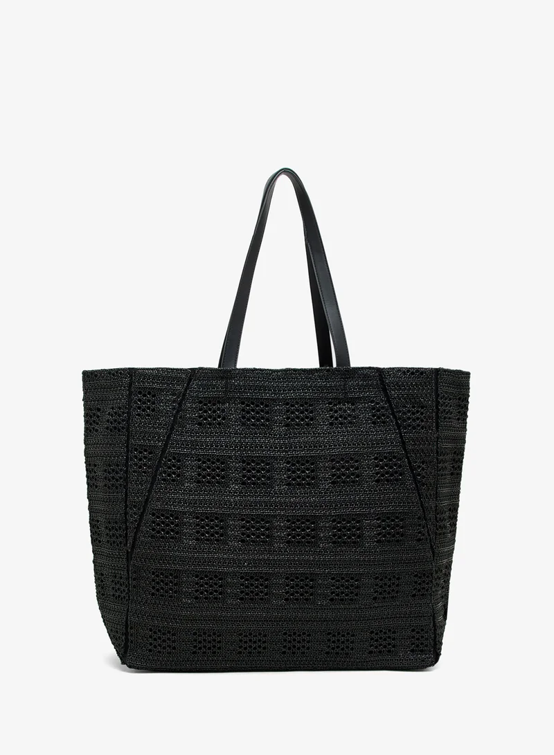 Ted Baker  Raffia Straw Collapsible Puzzle Tote for Women | Best Price UAE
