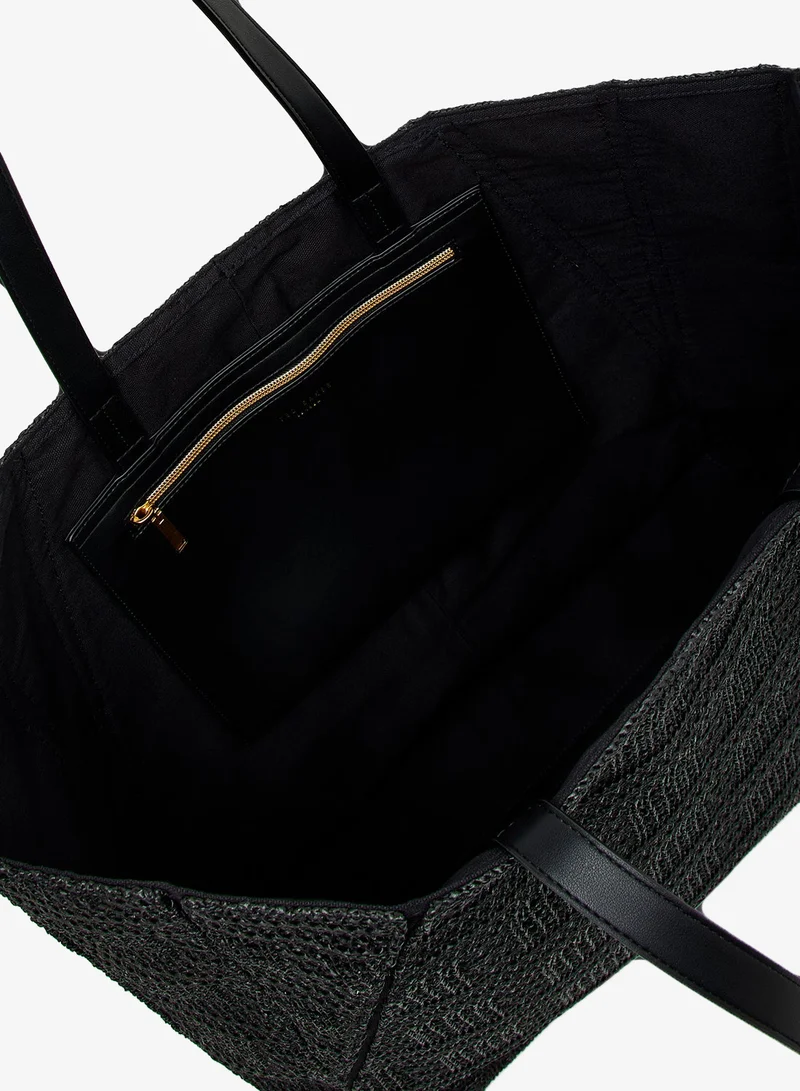 Ted Baker  Raffia Straw Collapsible Puzzle Tote for Women | Best Price UAE