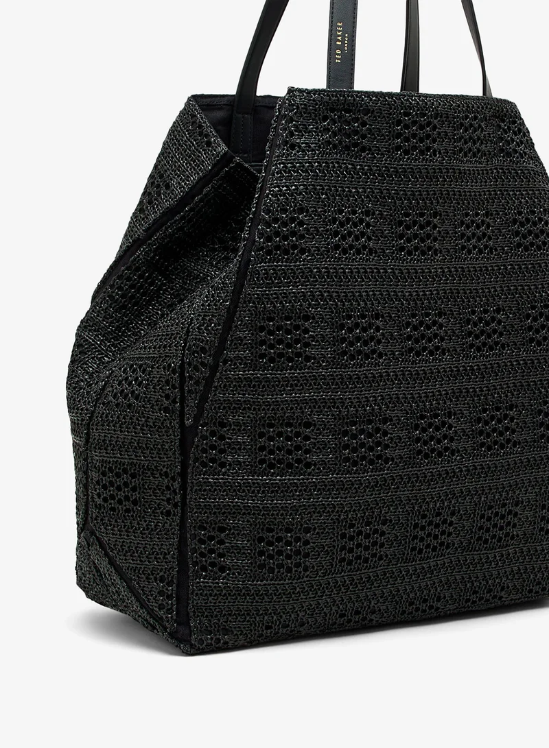 Ted Baker  Raffia Straw Collapsible Puzzle Tote for Women | Best Price UAE