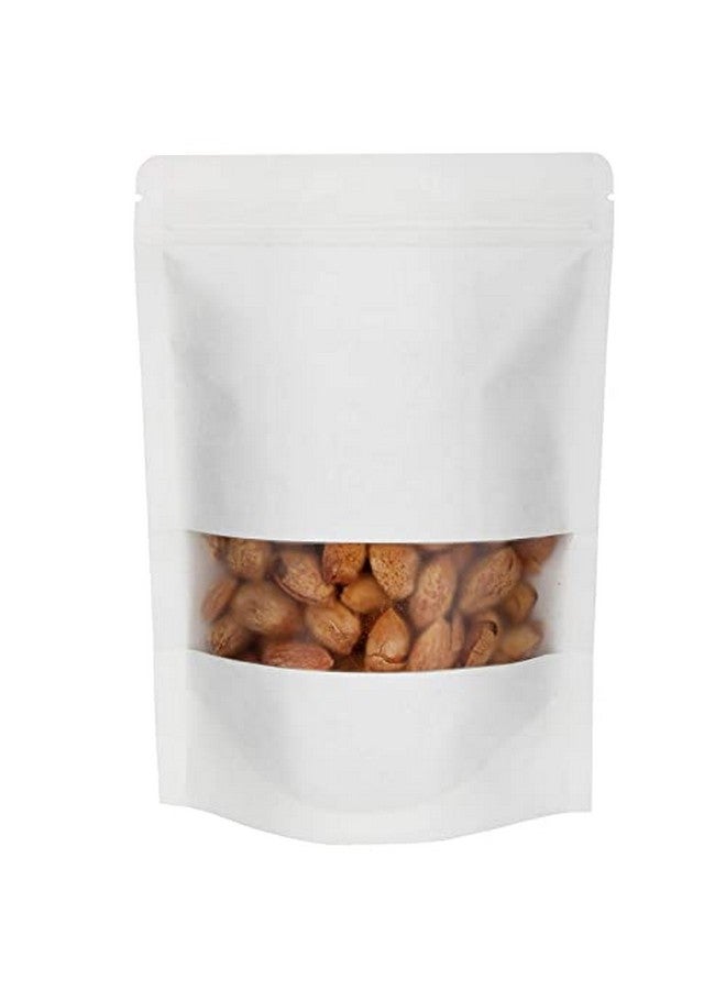 DEERA Stand Up Ziplock Reusable Airtight Polyester Storage Pouch (Matte White)(100mmX170mm)(Pack of 100) - Image 1