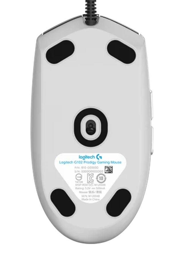 For Logitech G102 Light Sync Gaming Mouse With Customizable RGB Lighting, 6 Programmable Buttons, Gaming Grade Sensor, ,16.8mn Colour, Lightweight (White) - Image 4