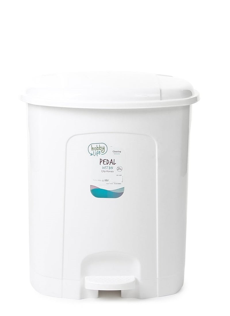 Hobby Life - Lotus Pedal Waste Bin White 5.5L - Image 1