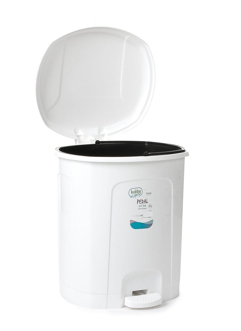 Hobby Life - Lotus Pedal Waste Bin White 5.5L - Image 1