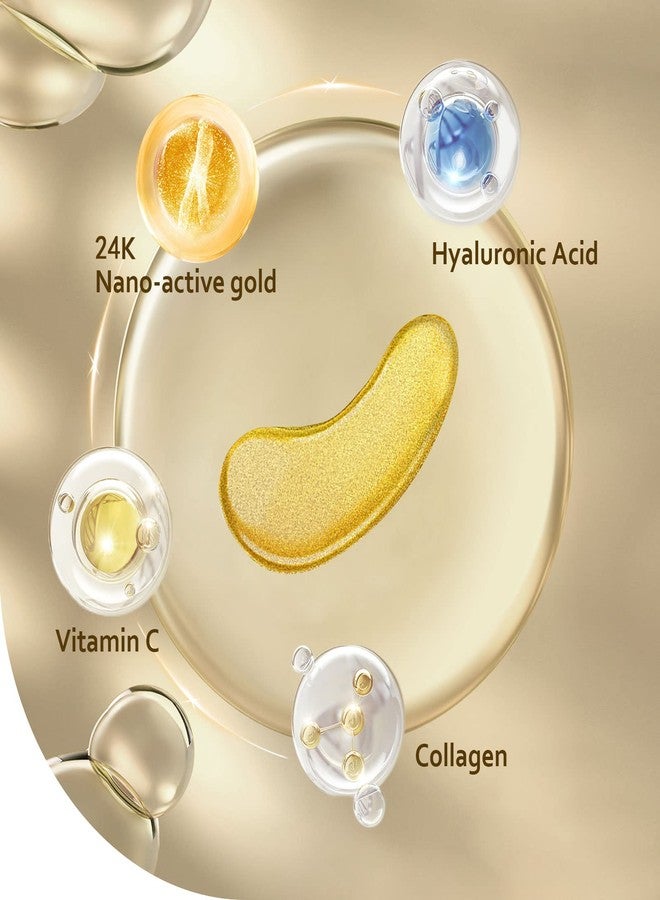 Taimand Under Eye Patches (30 Pairs), 24K Gold Under Eye Mask for Puffy Eyes, Dark Circles,Bags and Wrinkles with Collagen,Relieves Pressure and Reduces Wrinkles,Revitalises and Refreshes Your Skin - Image 3