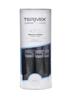 TERMIX C·Ramic Round Professional Hair Brushes Pack (Ø17, Ø23, Ø28, Ø32, Ø43) 