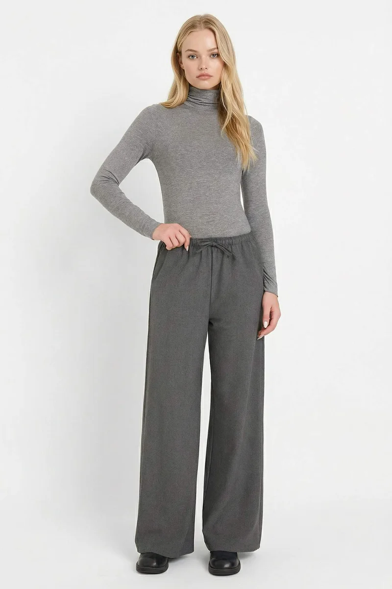 ديفاكتو Wide Leg Double Pocket Trousers