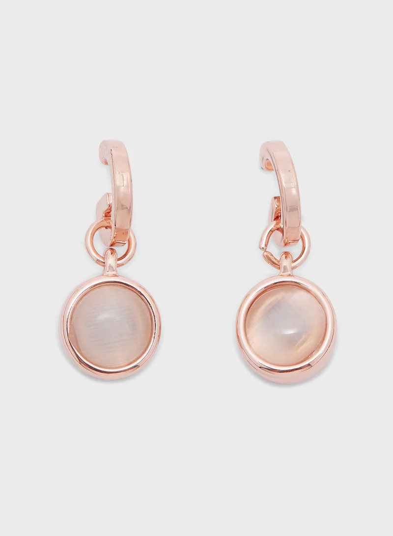 Ella Limited Edition Stone Pendant Necklace  & Hoopearrings Set