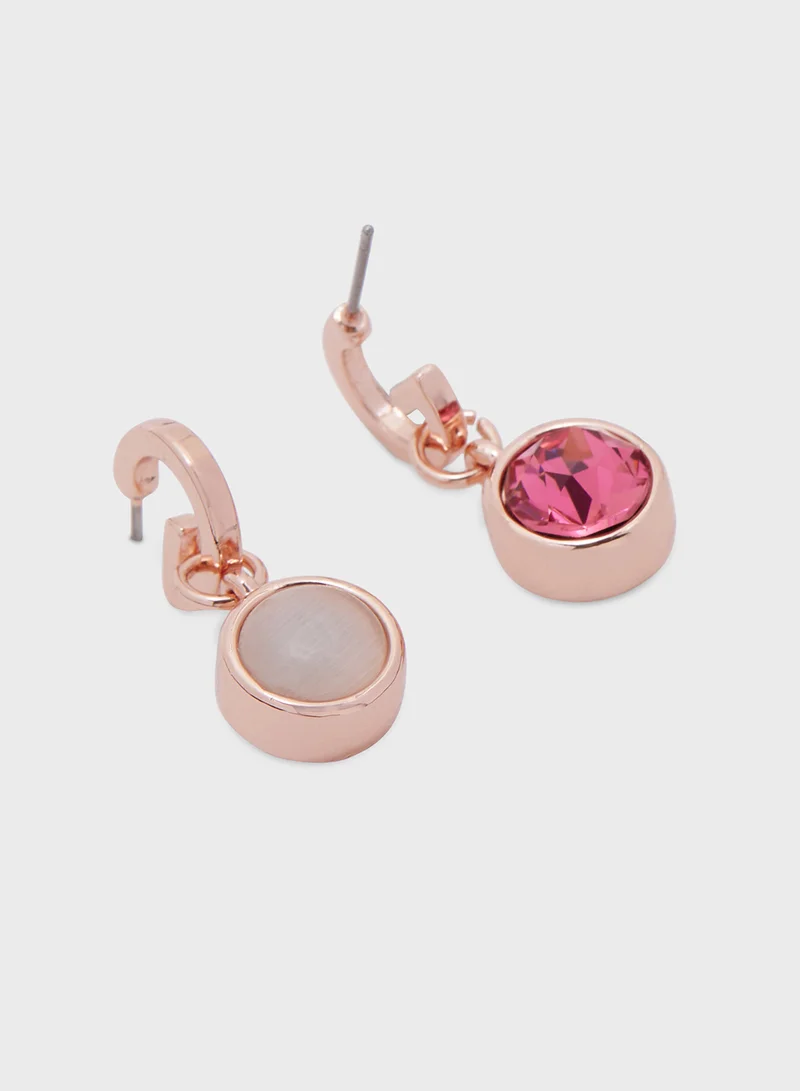 Ella Limited Edition Stone Pendant Necklace  & Hoopearrings Set