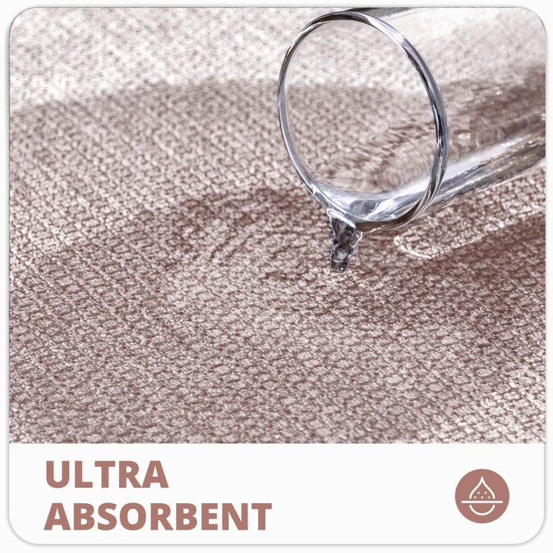Bosap Toilet Rugs U Shaped Bathroom Rug,Machine Washable Non Slip Quick Dry Super Absorbent Ultra Thin Toilet Mats for Bathroom Toilet.Beige,1'8"x2'(20x24inch) - Image 3