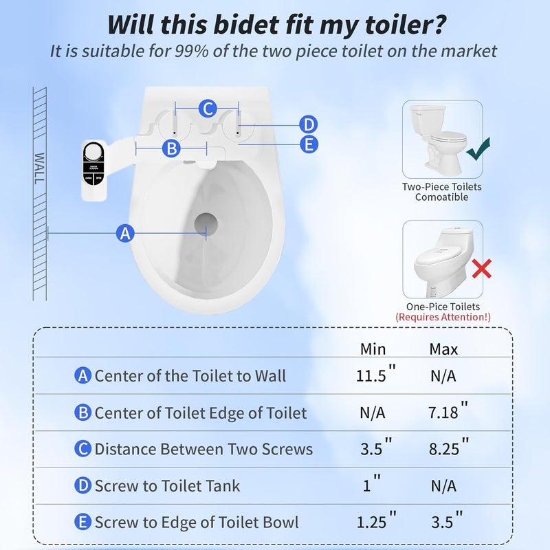 SAMODRA Non-Electric Bidet - Self Cleaning Dual Nozzle (Frontal and Rear Wash) Fresh Water Bidet Toilet Seat Attachment with Independent Adjustable Water Pressure (Classic Black/Silver) - Image 4