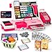 maysida Kids Cash Register Toy Playset Toddler Prentend Play Store with Real Calculator Cash Register with ScannerCredit CardPlay MoneyFood Learning Toys for Boys Girls ToddlersPink - Image 2