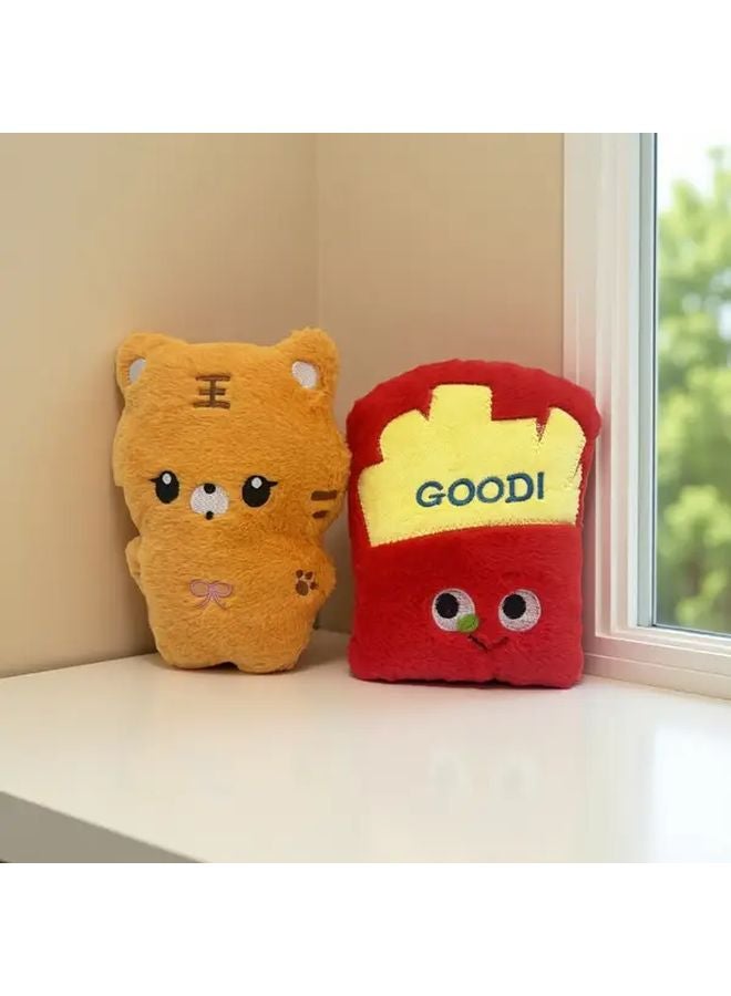 Orange Tiger Fries Plush Pillow Doll Soft Stuffed Animal Toy Kids Birthday Gift - Image 2