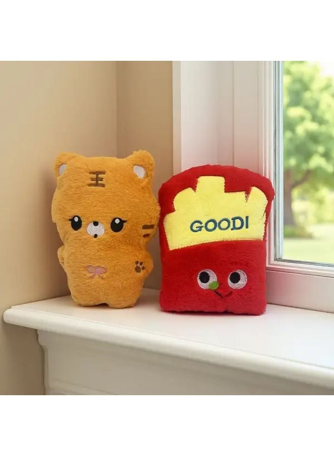 Orange Tiger Fries Plush Pillow Doll Soft Stuffed Animal Toy Kids Birthday Gift - Image 3