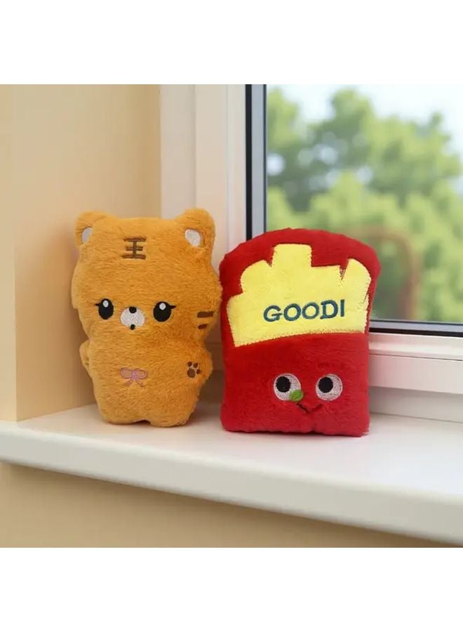 Orange Tiger Fries Plush Pillow Doll Soft Stuffed Animal Toy Kids Birthday Gift - Image 4