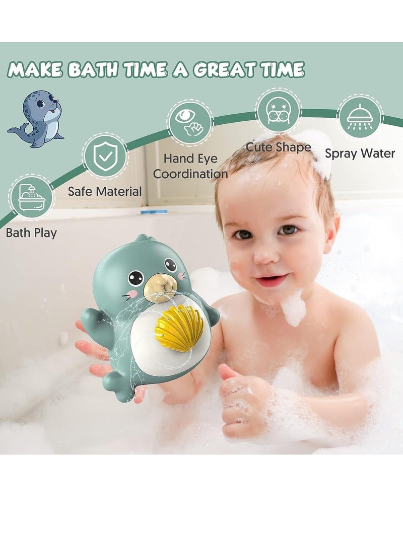 واي آند دي Baby Bath Toys Spray Water Toy, Waterproof Sprinkler Bathtub Shower for Toddlers, Floating Swimming Paddling Pool Bathroom Toy Gift kids Time 1 2 3 Year Old Boys Girls - Image 2