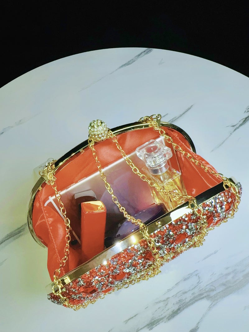 New Rhinestone Sunflower Diamond Full Diamond Goose Egg Small Clutch Bag Crossbody Women'S Bag Dress Cheongsam Banquet Bag - Image 3