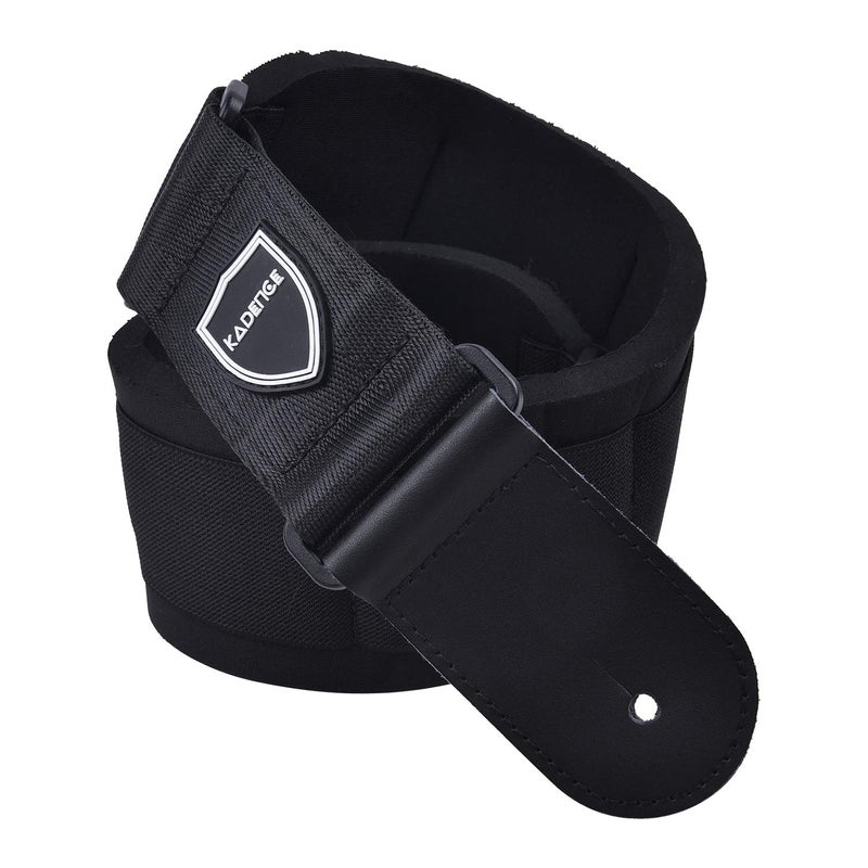 Kadence Guitar Strap S529, Long, for Bass Guitar & Electric Guitar with Wide Neoprene Pad and Adjustable Length from 49" to 61"(Long), Black - Image 4
