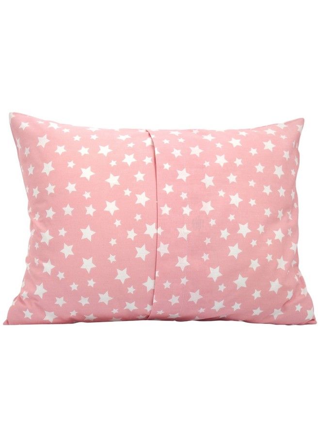 Comfy Turtles 13 X 18 Inch Toddler Size Pillowcase Natural Cotton Pillow Cover For Children Boys Girls & Kids For Sweet Dreams Sleeping & Travel Soft & Breathable Pink Stars - Image 3
