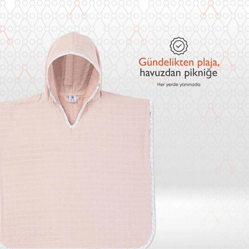 Gezenbebe Hero Muslin & Towel Baby Kids Poncho Bunny
