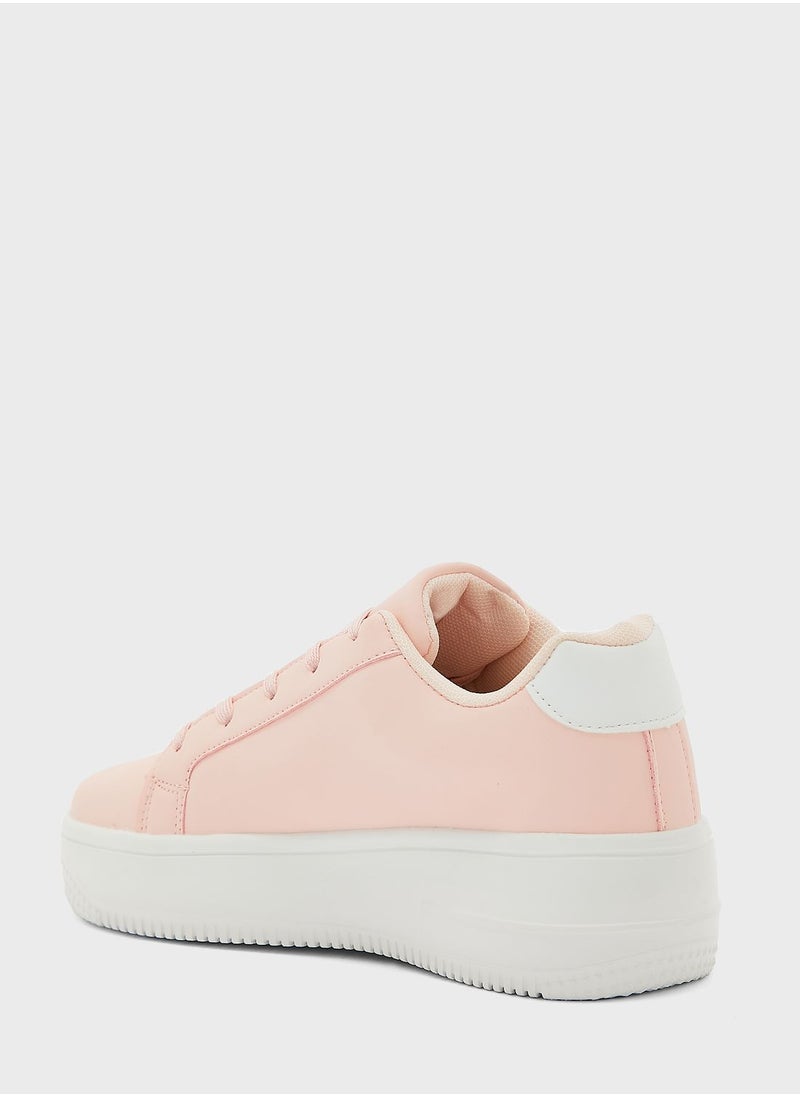 Ginger - Flower Print Stacked Sneaker - Image 1