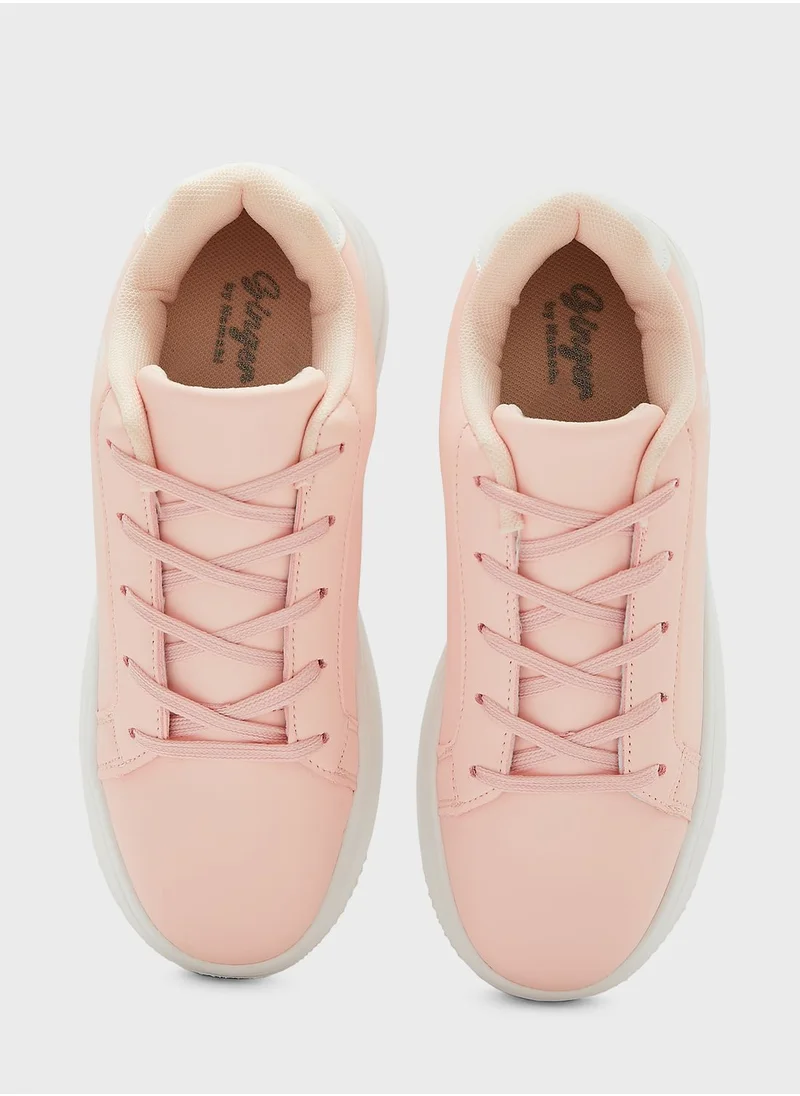 Ginger Flower Print Stacked Sneaker