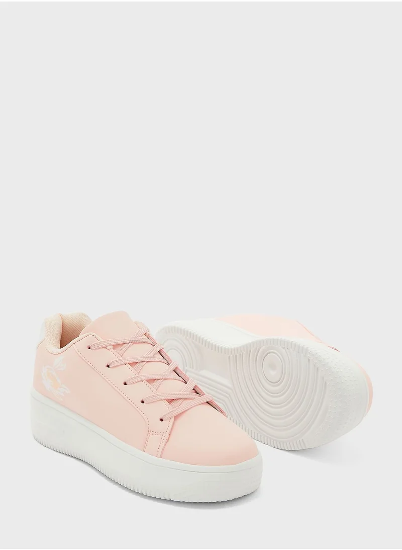 Ginger Flower Print Stacked Sneaker