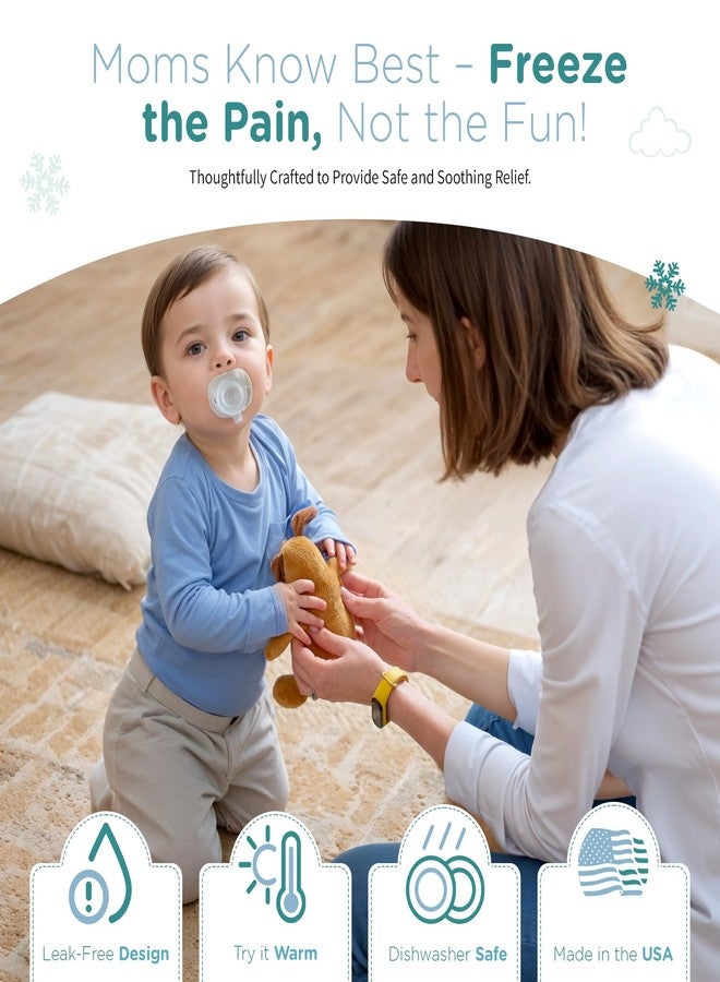 Nippii Freezable Orthodontic Pacifier for Teething - Orthodontic Design Teething Pacifier for Baby Teething Relief - Medical Grade Silicone Pacifier - Image 3