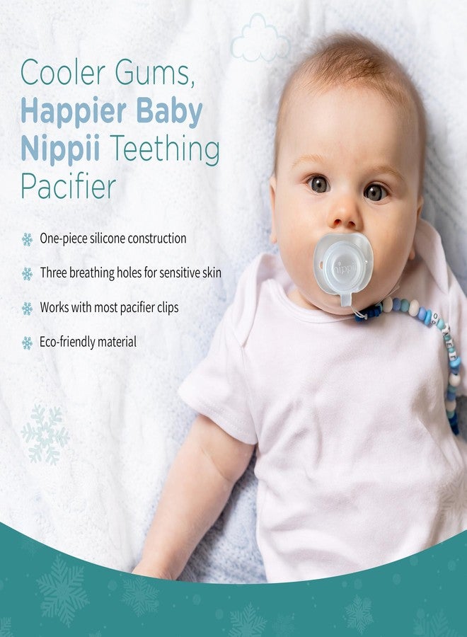 Nippii Freezable Orthodontic Pacifier for Teething - Orthodontic Design Teething Pacifier for Baby Teething Relief - Medical Grade Silicone Pacifier - Image 4