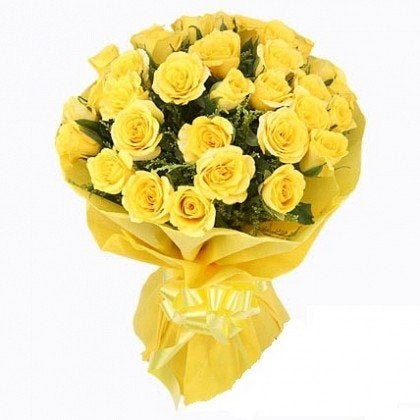 Floralbay Floralbay Special Yellow Roses Bouquet of Fresh Flowers in Paper Wrapping Bunch of 30 