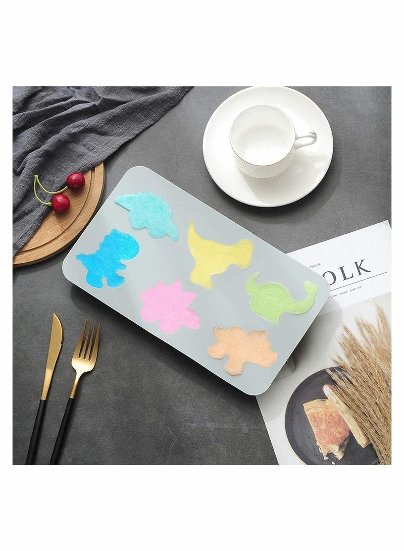 2 Pcs Cute Dinosaur Silicone Cake Molds Kid' s Cartoon Dino Chocolate Gummy Mold Tray 6 Grids DIY Handmade Soap Different Shapes Candy Fondant Mould Baking Decorating Tools - Image 2