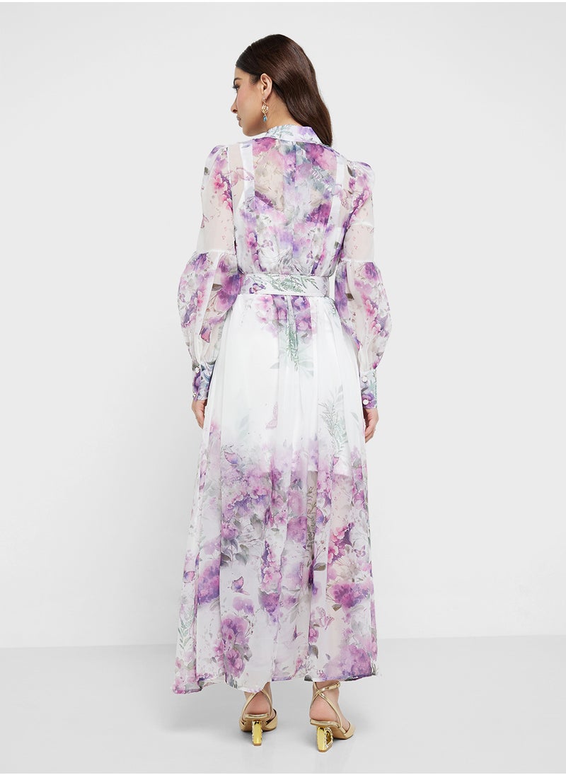 Khizana - Abstract Print Dress - Image 1