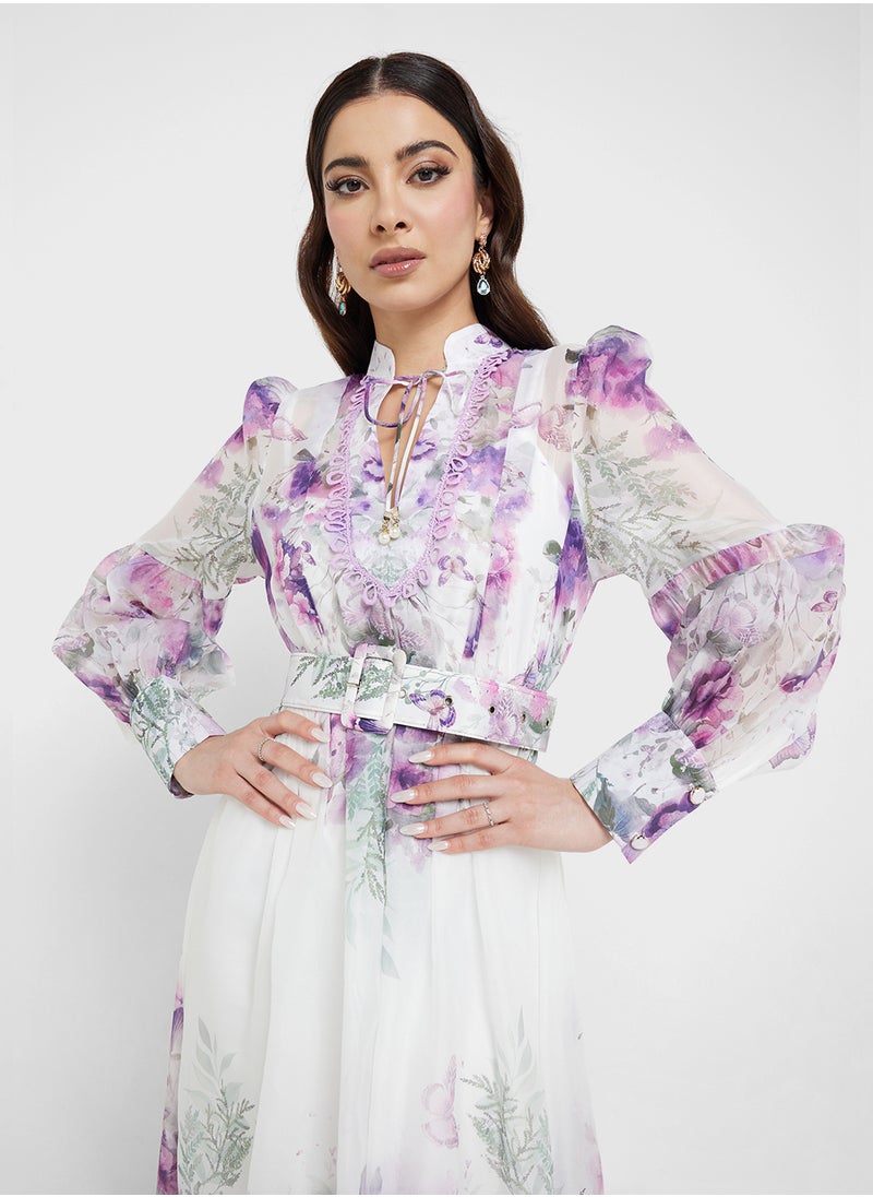 Khizana - Abstract Print Dress - Image 1