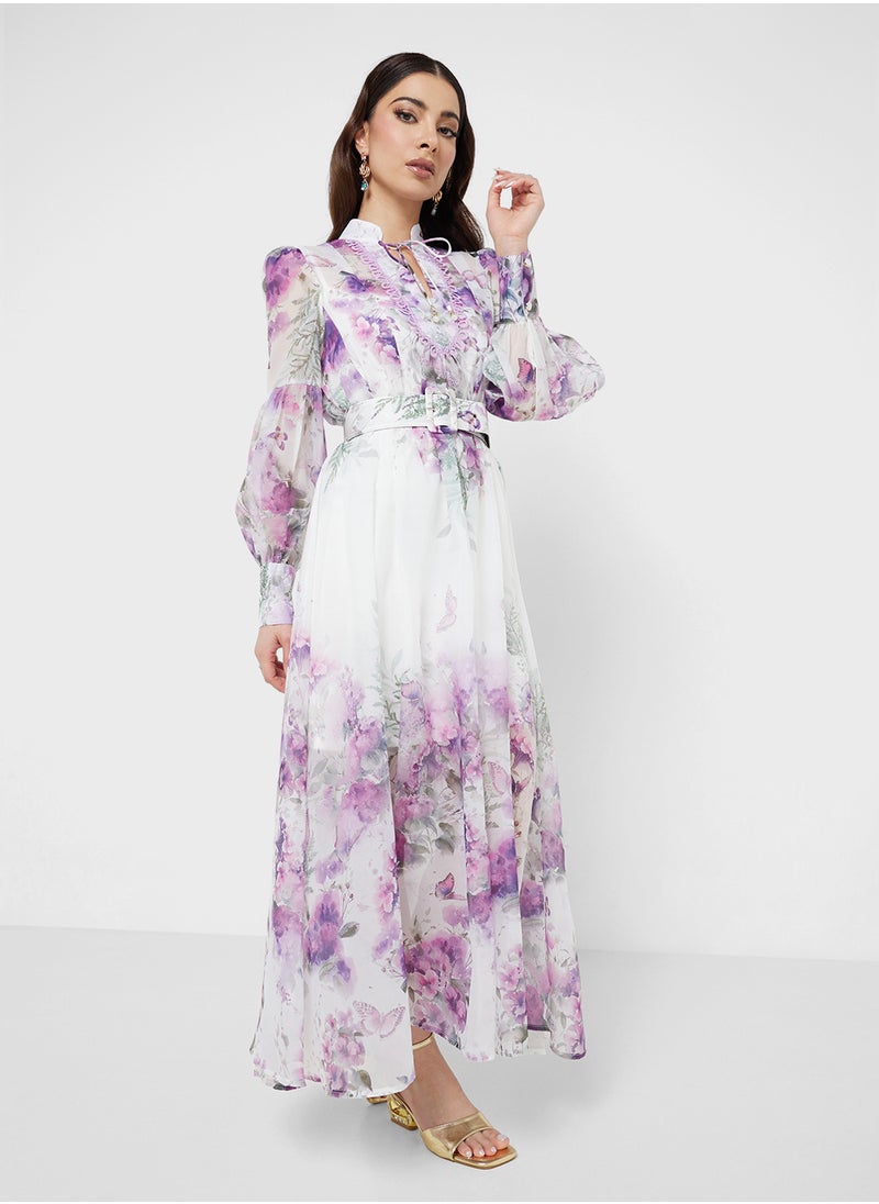 Khizana - Abstract Print Dress - Image 1
