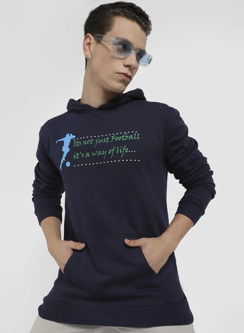 كامبوس سوترا هودي رجالي مطبوع بنمط كرة القدم