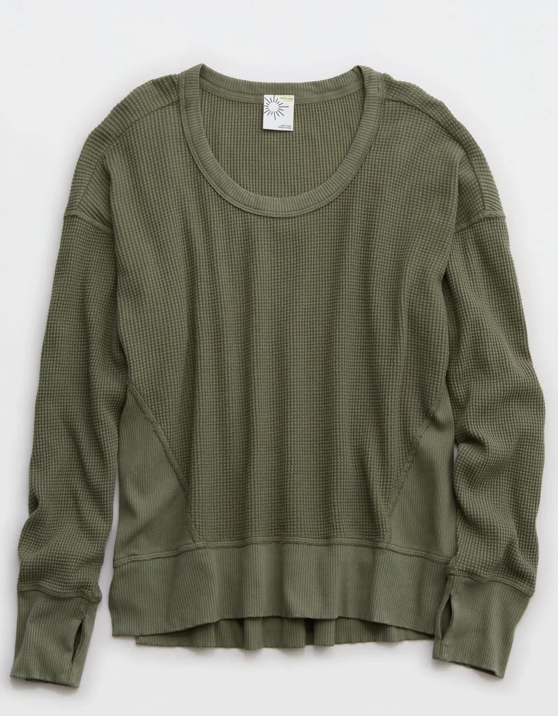 Aerie  OFFLINE By Aerie Oversized Wow! Waffle T-Shirt for Women | Best Price UAE