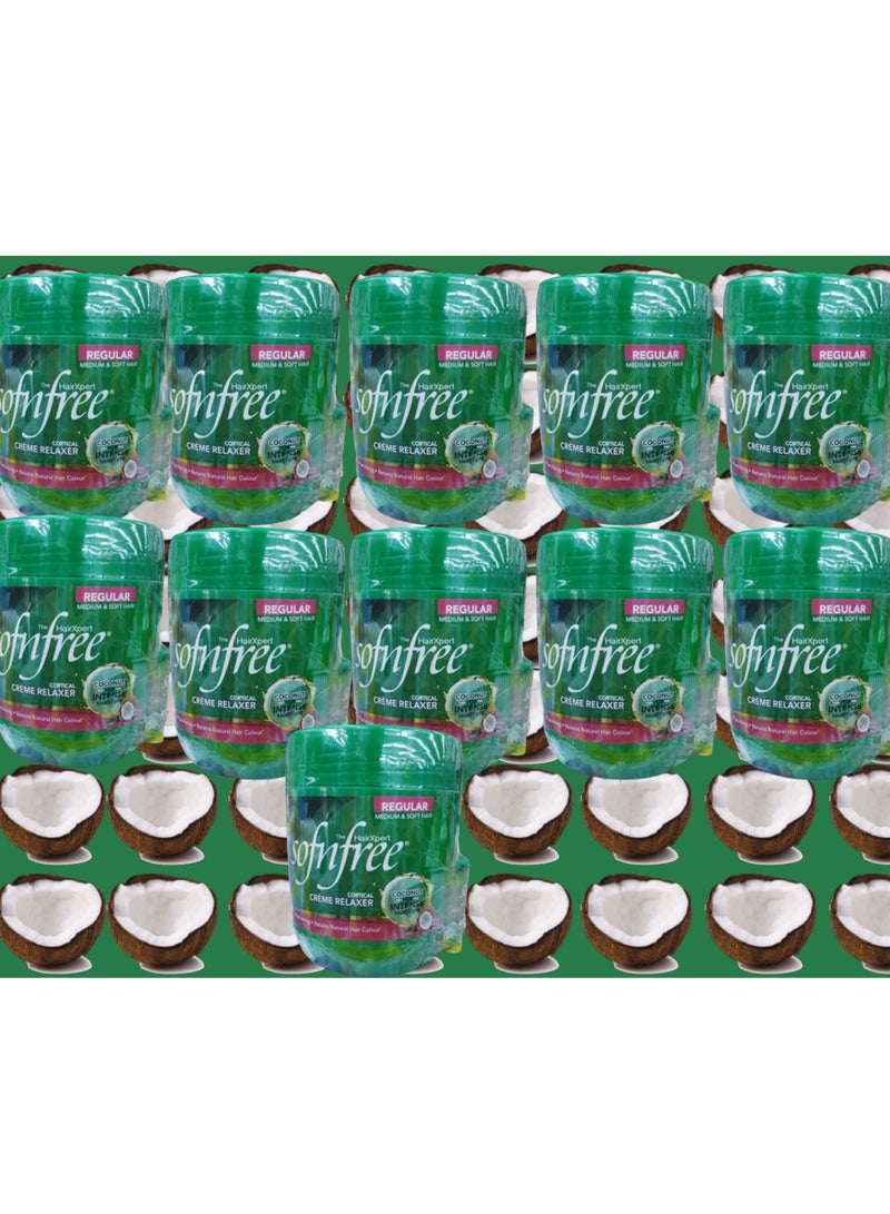 سوفن فري 11 قطع كريم فرد الشعر سوفن فري كورتيكال الجديد بجوز الهند اكثر تنعيم  450 مل - Image 1