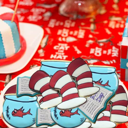 Heart's Treasure INSPIRED BY DR. SEUSS CAT IN THE HAT COOKIE CUTTERS Inspired By Dr Seuss Cat In The Hat Book Hat Fish And Fishbowl Cookie Cutters Made In The USA (4 Pack) - Image 5