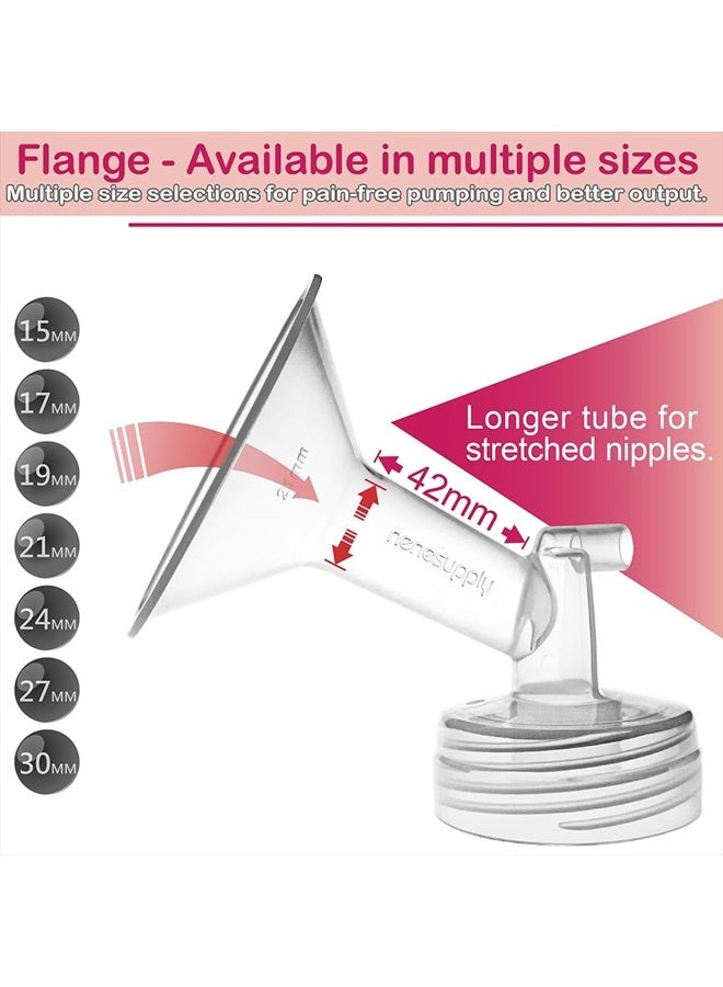 Nenesupply 21mm 2 pc Flanges Compatible with Spectra S2 Spectra S1 9 Plus Breastpumps Replacement to Spectra Pump Parts and Spectra Flange. Compatible with Spectra S2 Parts and Spectra 21mm - Image 3