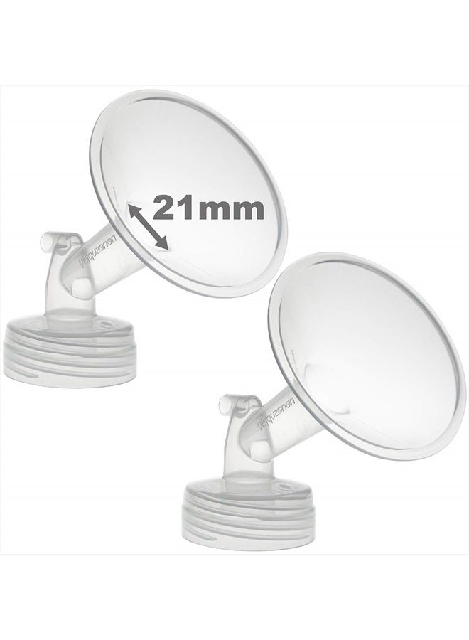 Nenesupply 21mm 2 pc Flanges Compatible with Spectra S2 Spectra S1 9 Plus Breastpumps Replacement to Spectra Pump Parts and Spectra Flange. Compatible with Spectra S2 Parts and Spectra 21mm - Image 1