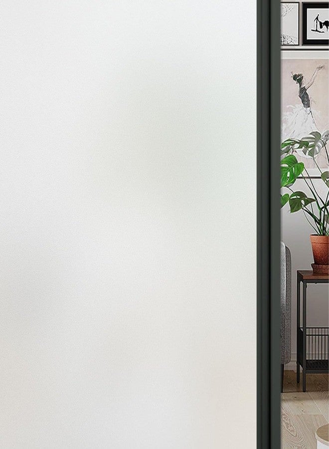 HOME13 Window Film Frosted Privacy Self Adheisve Removable Anti-Uv Removable Frosted Window Sticker for Home Office (18X50 Inch, Plain Frosted) - Image 1