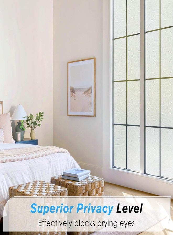 HOME13 Window Film Frosted Privacy Self Adheisve Removable Anti-Uv Removable Frosted Window Sticker for Home Office (18X50 Inch, Plain Frosted) - Image 2