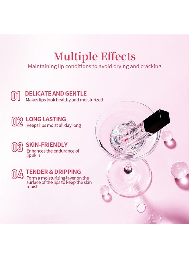 ibcccndc Pink Lip Serum5.5g, Magic Colour Changing Lip Gloss, Hydrating Pink Lip Plumper, Colour Changing Lip Oil, Lip Ink, Long Lasting Moisture and Repair, Lip Care - Image 5