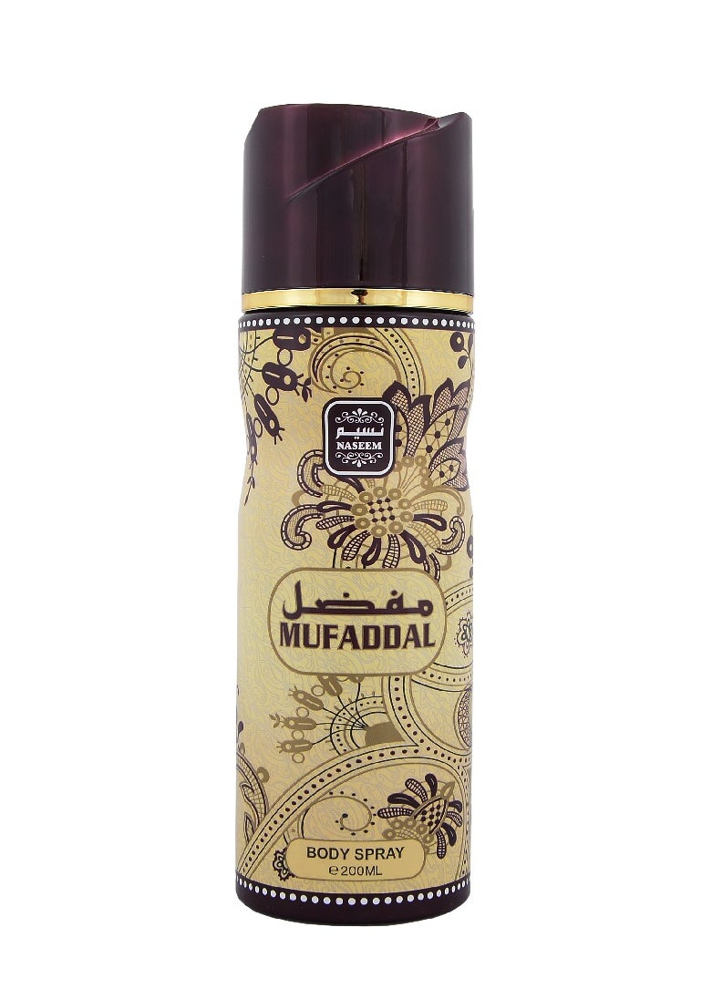 Mufaddal  Body Spray 200ml Naseem - pzsku/Z6A7554E70C5EEC893ED8Z/45/_/1725514455/889cba8c-7952-4fd0-a8b8-997645bca427