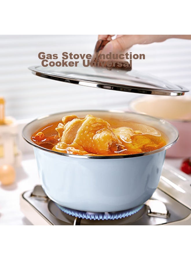 Newair Enamel Basin, Traditional Dough Mixing Basin, Household Kitchen Basin For Washing Vegetables, Kneading Dough, Non-stick, Proofing, Large Ceramic Basin - Image 3
