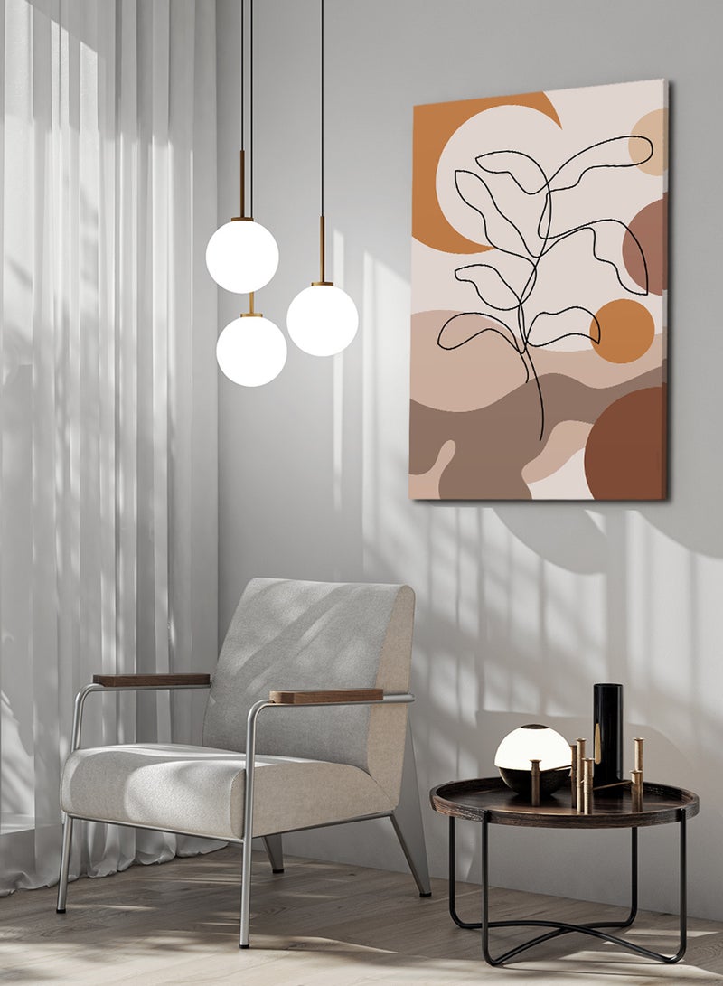 LOWHA Canvas Wall Art Stretched Over Wooden Frame with Plant Pattern Painting - Image 2